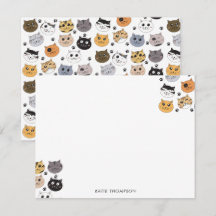 Farbige Niedliche Funny Cats & Paw Muster