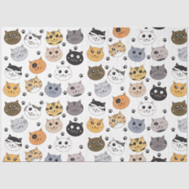 Farbige Niedliche Funny Cats & Paw Muster Seidenpapier