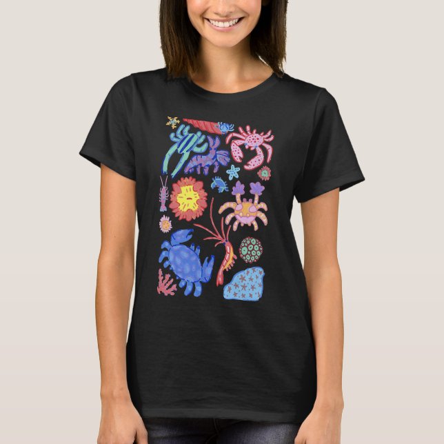 Farbige Niedliche Hawaiianische Gefärbte Krawatte  T-Shirt (Vorderseite)