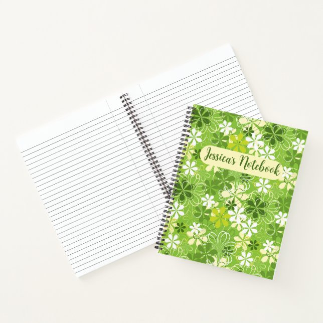 Farbige Niedliche Illustration Daisy-Muster Notizbuch (Innenseite)