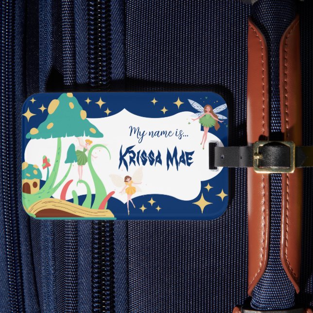 Farbige Niedliche Kinder Name Gepäckmarke Gepäckanhänger (Vorderseite Insitu 4)