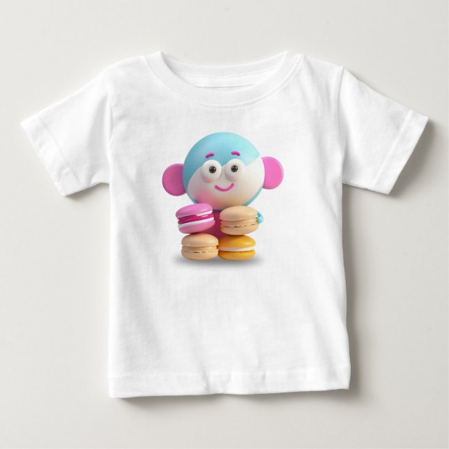 Farbige Niedliche Macaron Babykleidung Baby T-shirt (Vorderseite)