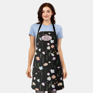 Farbige Niedliche Personalisierte Blume in Rosa un Schürze