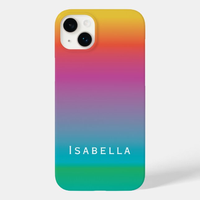 Farbige Niedliche Regenbogenfarben Ombre Monogram title_seo2 (Rückseite)