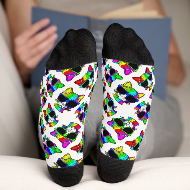 Farbige NIEDLICHE Regenbogenhaut Socken (Unterseite)