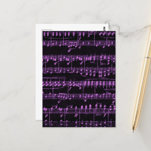 Farbige Noten Postkarte