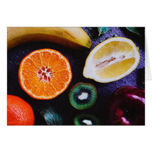Farbige Obstkarte