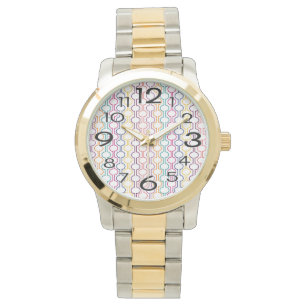 Farbige offene Kreise Armbanduhr