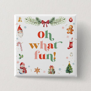 Farbige Oh Was Für Ein Spaß Niedliche Weihnachtsfe Button