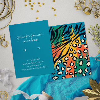 Farbige Ohrring-Anzeigetafel für Tierwerbung Visitenkarte