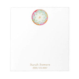 Farbige Om Lotus Blume Personalisiert Notepad Notizblock