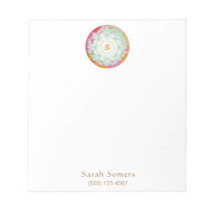 Farbige Om Lotus Blume Personalisiert Notepad Notizblock
