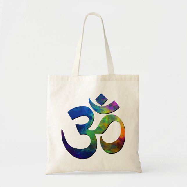 Farbige Om Yoga Symbole Tragetasche (Vorne)