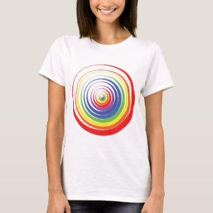 Farbige optische Kreise T-Shirt