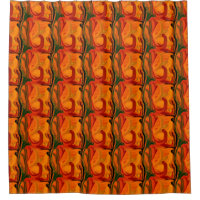 Farbige, orange braune Pinselformen Abstrakt