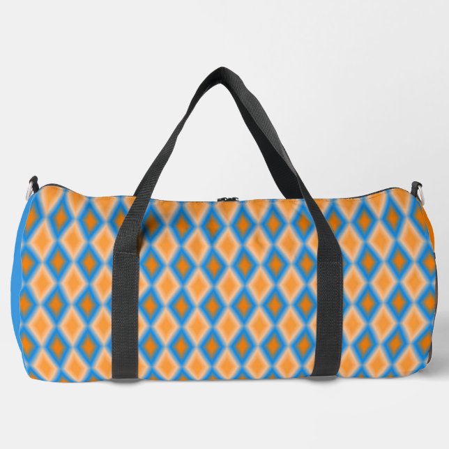 Farbige orangefarbene Diamantformen Duffle Bag (Vorderseite)
