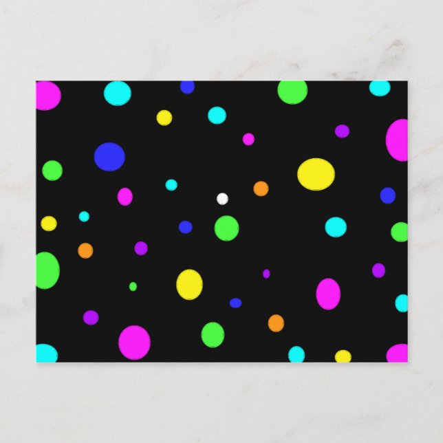 Farbige Orbs-Postkarte Postkarte (Vorderseite)