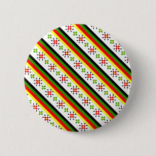 Farbige östliche Volkskunst-Muster-Nummernschildha Button