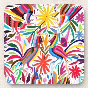 Farbige Otomi-Printmedien, Blumen-/Tiermuster Getränkeuntersetzer