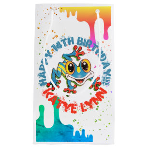 Farbige Paint Spritzer und Tropfen Niedlich Nebel Kleine Geschenktüte