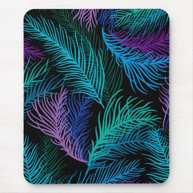Farbige Palm-Blätter Mousepad (Vorne)