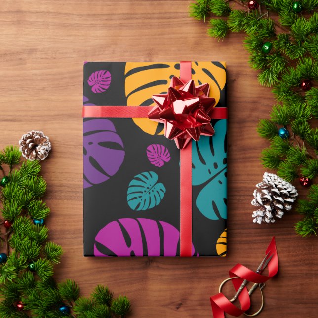 Farbige Palmwedel Geschenkpapier (Feiertagsgeschenk)