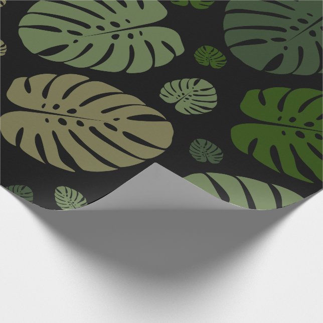 Farbige Palmwedel Geschenkpapier (Ecke)