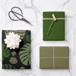 Farbige Palmwedel Geschenkpapier Set