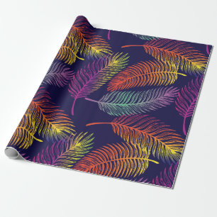 Farbige Palmwedel Tropischer Baum Sommer-Vibes Geschenkpapier