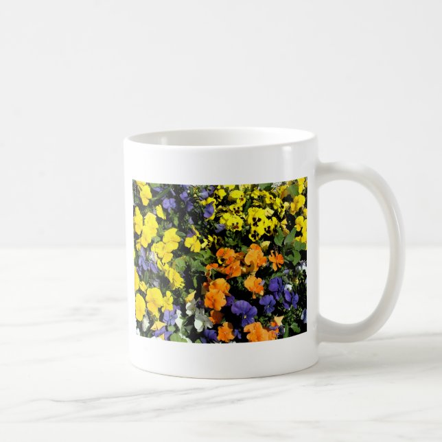 farbige Pansy-Blume Kaffeetasse (Rechts)