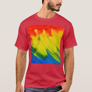 Farbige Papagei-Federn T-Shirt