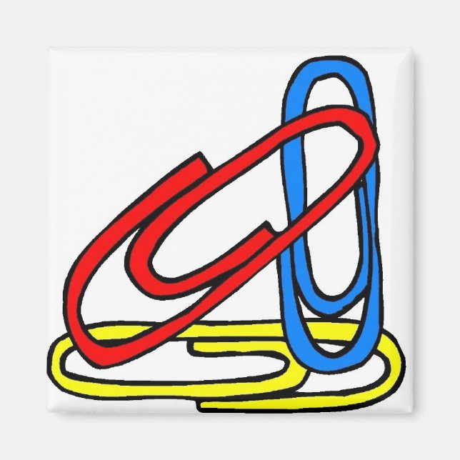 Farbige Paperclips Magnet (Vorne)