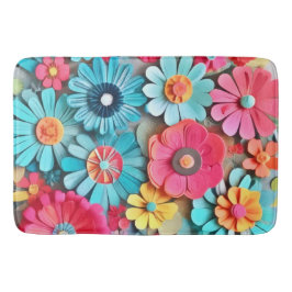 Farbige Papier Blumenkunst Badematte