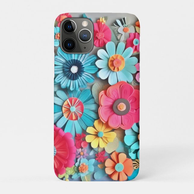 Farbige Papier Blumenkunst Case-Mate iPhone Hülle (Rückseite)