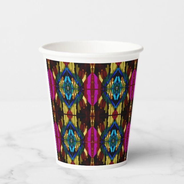 Farbige Papieraufnahmen Pappbecher (Vorderseite)