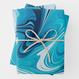 Farbige Papierhandtücher aus Marmor Geschenkpapier Set