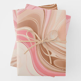 Farbige Papierhandtücher aus Marmor Geschenkpapier Set