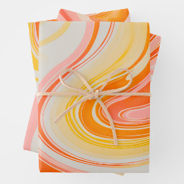 Farbige Papierhandtücher aus Marmor Geschenkpapier Set