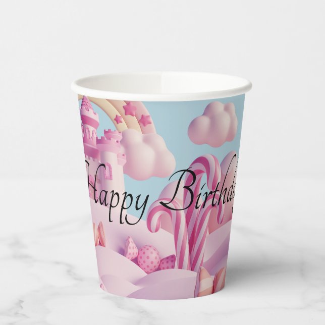 Farbige Papiersorten Pappbecher (Links)