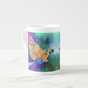Farbige Parrot-Tasse Prozellantasse