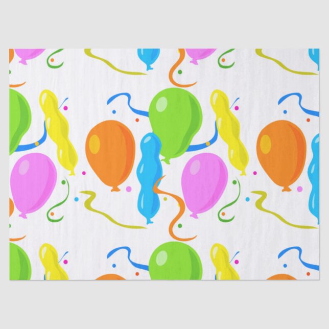Farbige Party-Balloons Seidenpapier (Vorderseite)