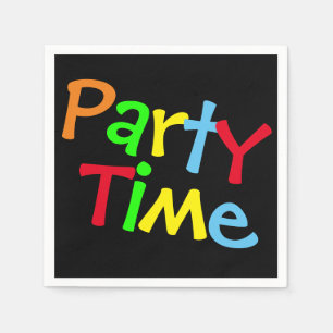 Farbige Party-Zeit Serviette