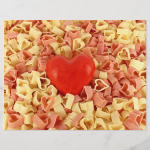 Farbige Pasta und ein Herz Flyer