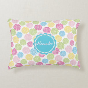 Farbige Pastel-Dahlien-Blume Zierkissen