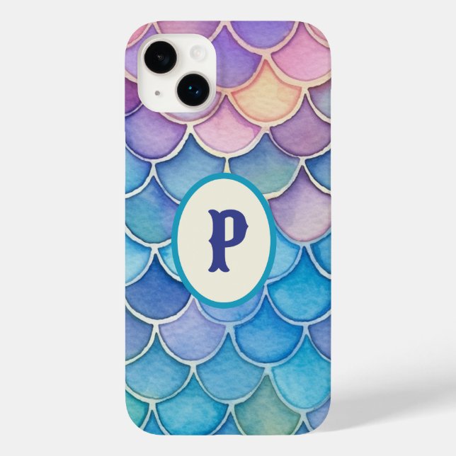 Farbige Pastel Personalisiert Mermaid Case-Mate iPhone 14 Plus Hülle (Rückseite)