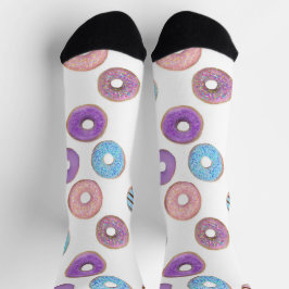 Farbige Pastell-Donut-Abbildung Socken