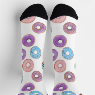 Farbige Pastell-Donut-Abbildung Socken