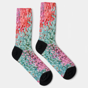 Farbige Pastell-Gypsophila-Baby-Breath-Blumen Pat Socken