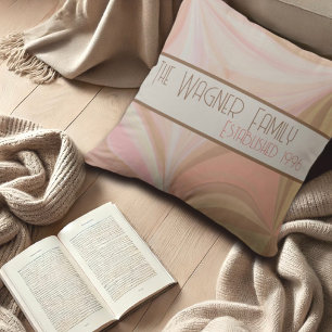 Farbige Pastell Personalisierter Name Datum Inspir Kissen