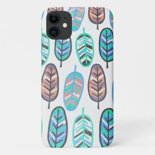Farbige Pastellfarben Türkisfarben Blätter iPhone Case-Mate iPhone Hülle